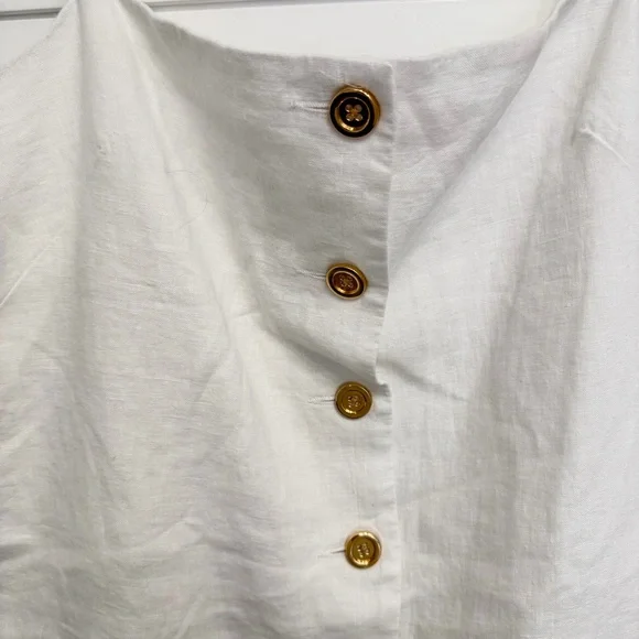 New! J. Crew Claudia white linen dress classuc quiet luxury 36238 - Picture 6 of 14